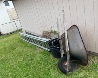 Wheelbarrow & ladders