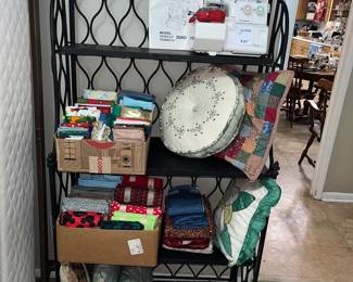 Pillows and lots of fabric!