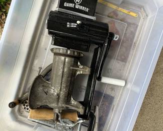 Game Winner meat grinder & a vintage grinder also!