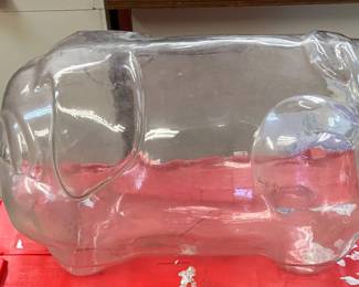 Vintage Libby Glass 5 Gallon "This Little Piggy Went to the Market" Bank AAA2216
