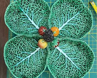 Bordallo Pinheiro 4 Leaf Cabbage 774/D Relish Serving Dish AAA2218