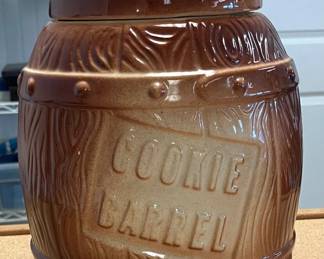 Vintage American Bisque Cookie Barrel Cookie Jar AAA1444 $20 By Appointment AAA Vintage and Art 9017 Airline HWY New Orleans, LA 70118