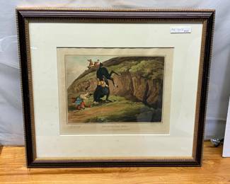 Attic Art PG3012 Block Print Hand Colored Art $25 By Appointment AAA Vintage and Art 9017 Airline HWY New Orleans, LA 70118