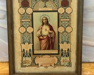 Attic Art AAA5021 Vintage Jesus Art $35 By Appointment AAA Vintage and Art 9017 Airline HWY New Orleans, LA 70118