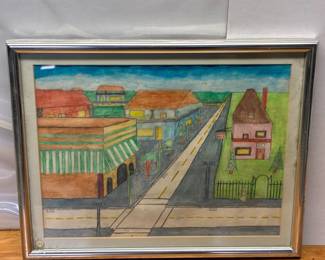 AAA Attic Art AAA5075 Grease Pencil on Paper Original Ar Local Pickup