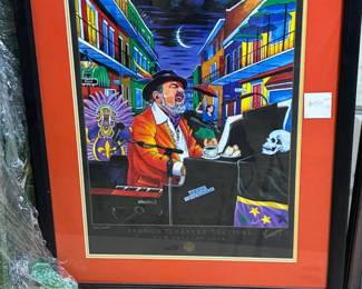 Attic Art AAA5023A DR John French Quarter Fest lithograph Art $450 By Appointment AAA Vintage and Art 9017 Airline HWY New Orleans, LA 70118