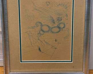 AAA5072 Wizard Casting spell pencil sketch on paper framed Local Pickup