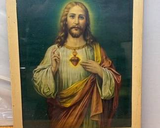 AAA Attic Art AAA5078 sacred Heart of Jesus Framed Print Local Pickup
