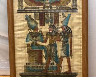 AAA Attic Art AAA5073 Mid Century Egyptian art on rice paper Fr Local Pickup