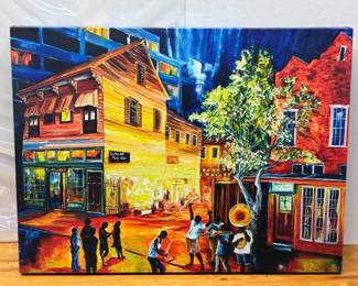 AAA5067 Oil on Canvas Giclee New Orleans Second line Local Pickup