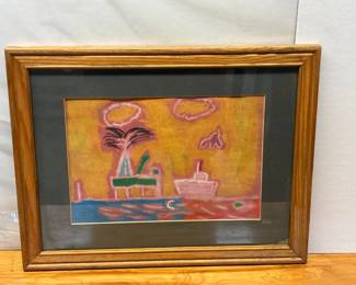 AAA Attic Art AAA5074 Grease Pencil on Paper Original Art Local Pickup
