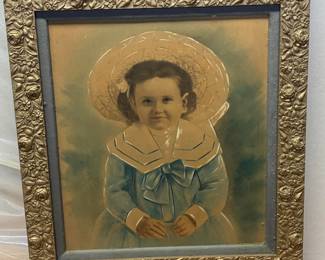 AAA Attic Art AAA5077 Framed pastels on paper little girl Local Pickup