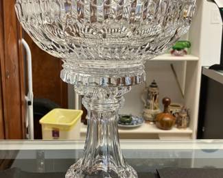 Antique Large Crystal Pedestal 13.5 Compote Bowl AAA1967 $350 By Appointment AAA Vintage and Art 9017 Airline HWY New Orleans, LA 70118