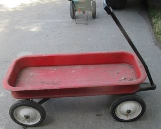 Small red wagon, works great, we have been using it while setting up.