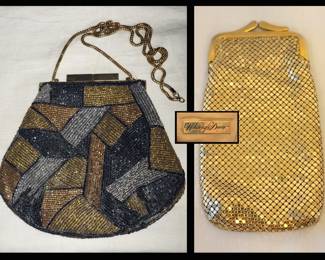 Beaded Handbag and Whiting and Davis Mesh Case