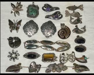 Sterling Earrings and Pins