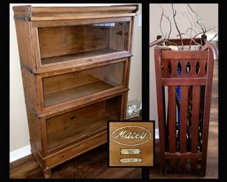 Macey Barrister Bookcase and Arts and Crafts Umbrella Stand