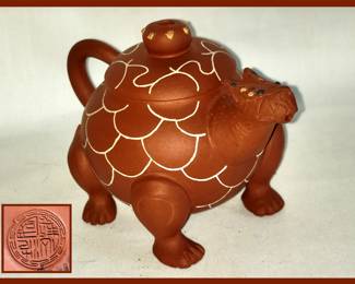 Marked Figural Teapot