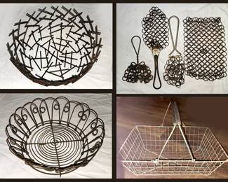 Cool Baskets and Antique Pot Scrubbers