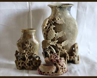3 Lovely Soapstone Pcs