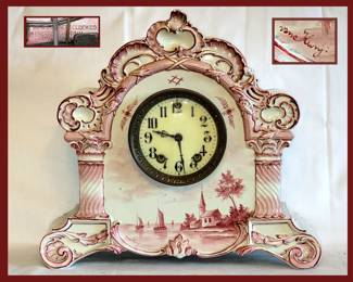 W L Gilbert Clock Co Clock Signed and Running