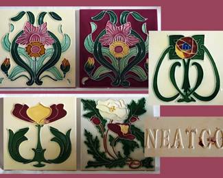 Beautiful Art Nouveau Style Neatco Tiles