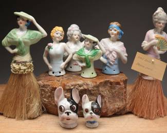 Japanese Half Doll Brush Figures