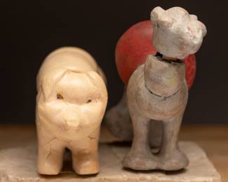 Rare Late 1920s Twistum Toys – Pig and Camel