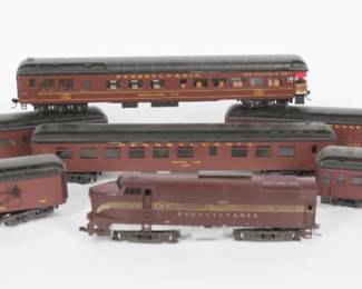 HO Scale Rivarossi Pennsylvania Rail Cars and Diesel Locomotive