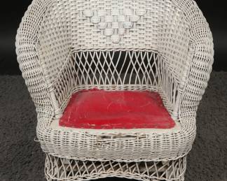 Vintage Wicker Child’s Rocking Chair