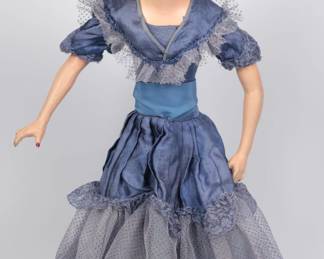 Vintage Composition Doll in Blue Dress