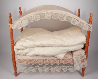 Vintage Wooden Doll Bed