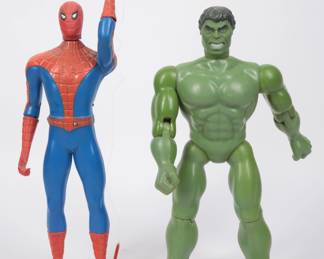 1978 Hulk and Spider-Man Action Figures
