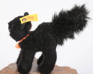 Vintage Steiff Cat Burri With Green Eyes