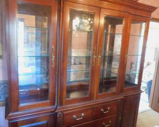Pennsylvania House Cherry Lighted China Cabinet
