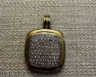 David Yurman 18k and diamond pavé pendant
