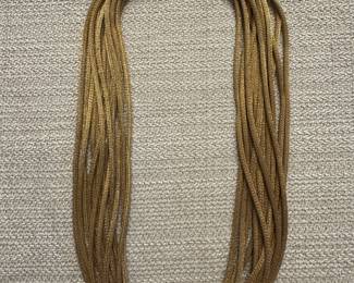 18kt gold multi strand necklace