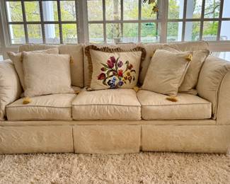 Ivory sofa by Sherill