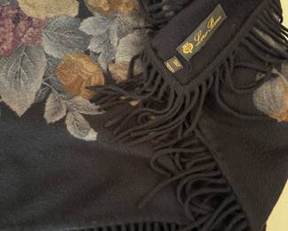 Large designer cashmere wrap