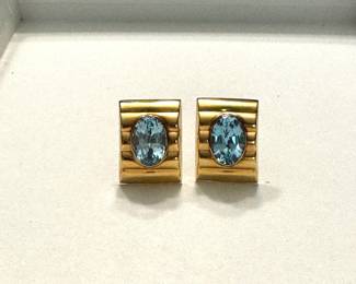 Gold & topaz earrings