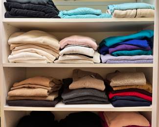 Lots of sweaters including cashmere