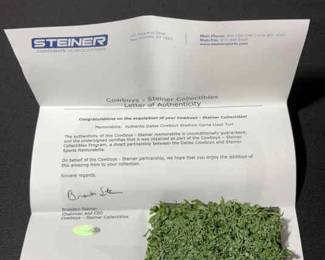 Authentic Dallas Cowboys Stadium Game Used Turf