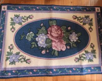 Set Of 3 Floral Accent Rugs