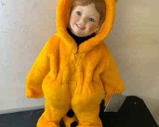 Danbury Mint Porcelain Doll Dressed As Garfield