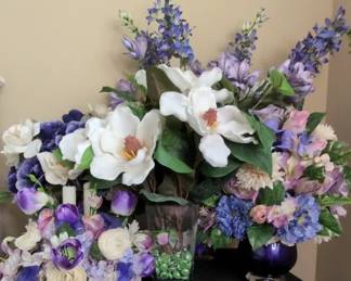 Purple Theme Faux Flower Arrangement Bundle