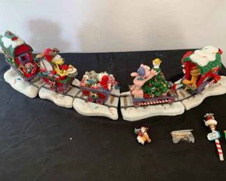 Danbury Mint Garfield Christmas Train Complete Set