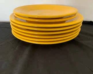 8 Peice Yellow Fiestaware Plates