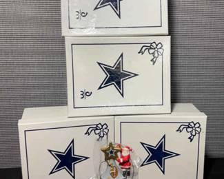 4 Brand New Rare Dallas Cowboys Collectible Ornaments By The Danbury Mint