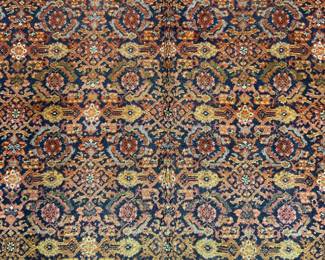 Vintage Fringed Oriental Wool Area Rug