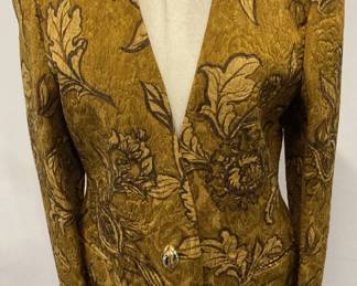 Vintage Basile Brown Floral Jacket, Italy